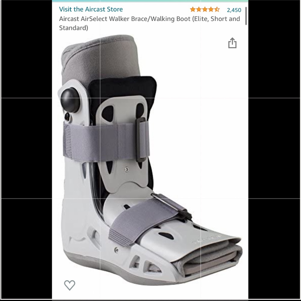 Aircast Walking Boot Short Size Small NEW